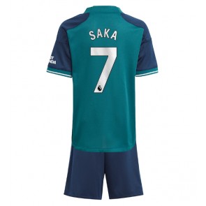 Arsenal Bukayo Saka #7 Replica Third Stadium Kit for Kids 2023-24 Short Sleeve (+ pants)